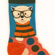 Men's Bamboo Ankle Socks Polka Dot Westie Perfect Gift by Powder Design MSOC86