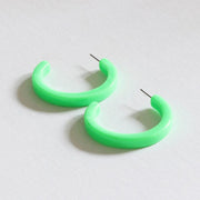 Pierced Earrings Large Neon Hoops Marina by Big Metal London 2168