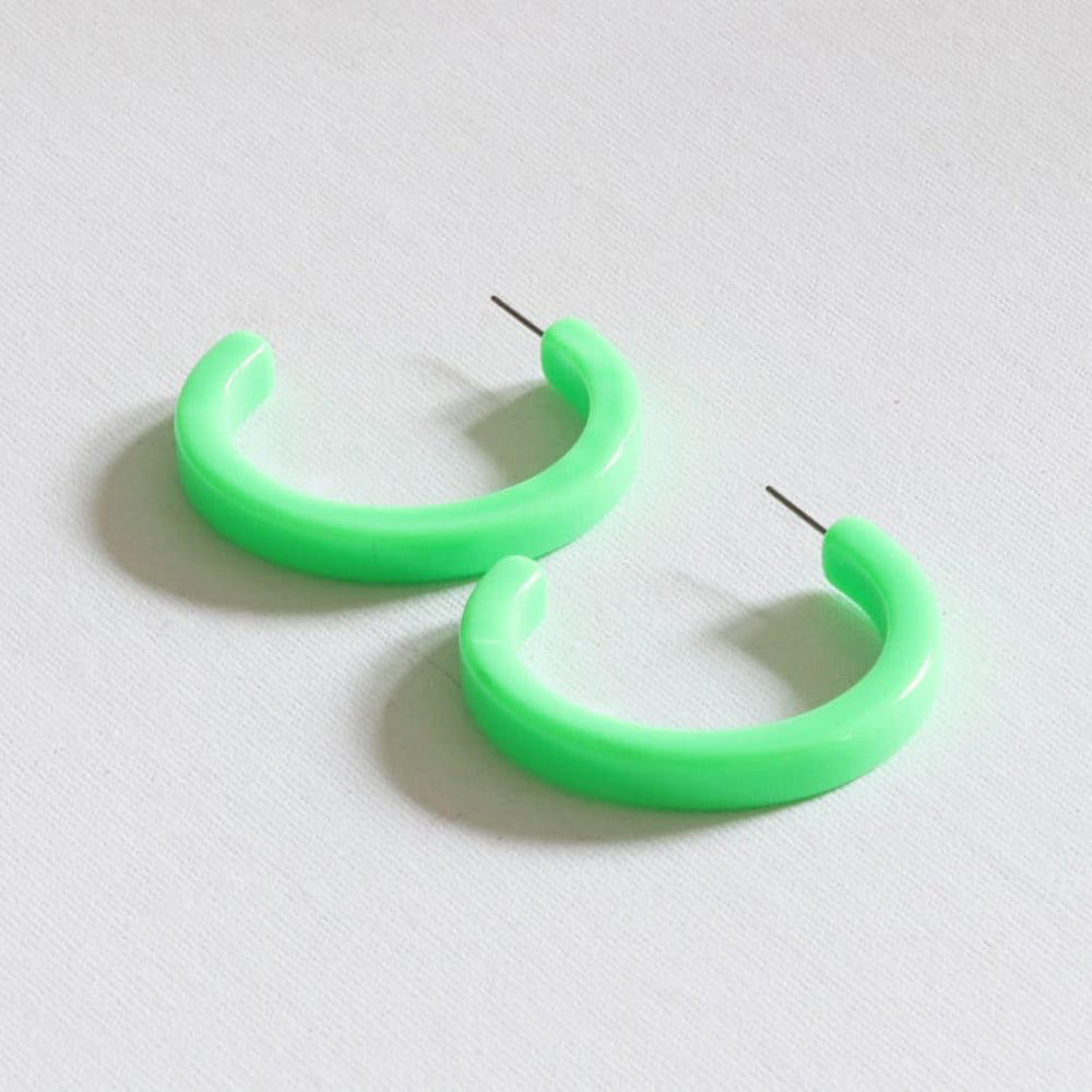 Pierced Earrings Large Neon Hoops Marina by Big Metal London 2168