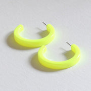 Pierced Earrings Large Neon Hoops Marina by Big Metal London 2168