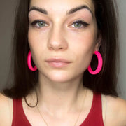 Pierced Earrings Large Neon Hoops Marina by Big Metal London 2168