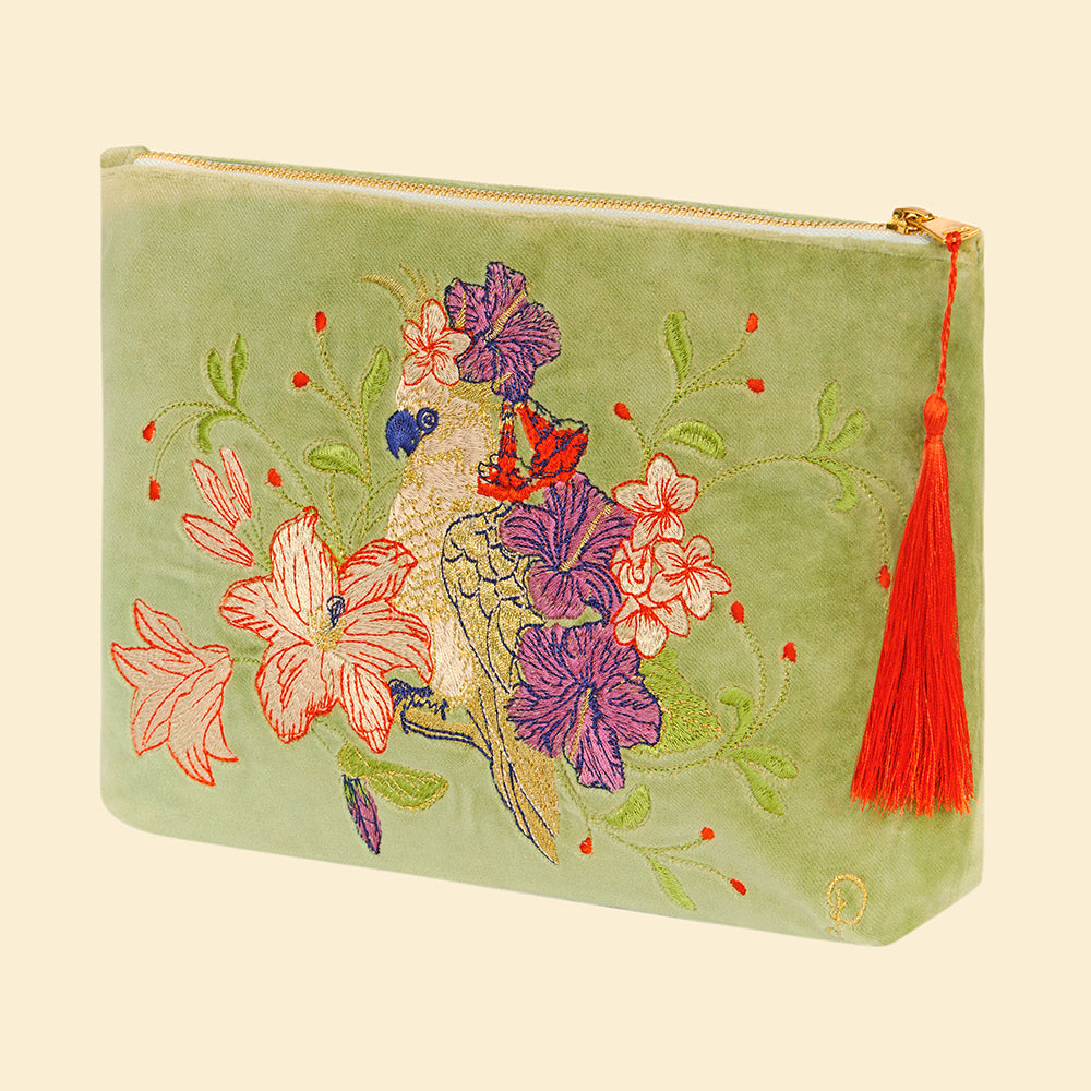 Ladies Velvet Zip Pouch perfect gift By Powder Design SS23
