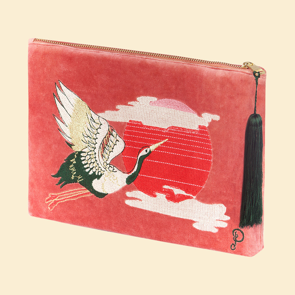Ladies Velvet Zip Pouch perfect gift By Powder Design SS23