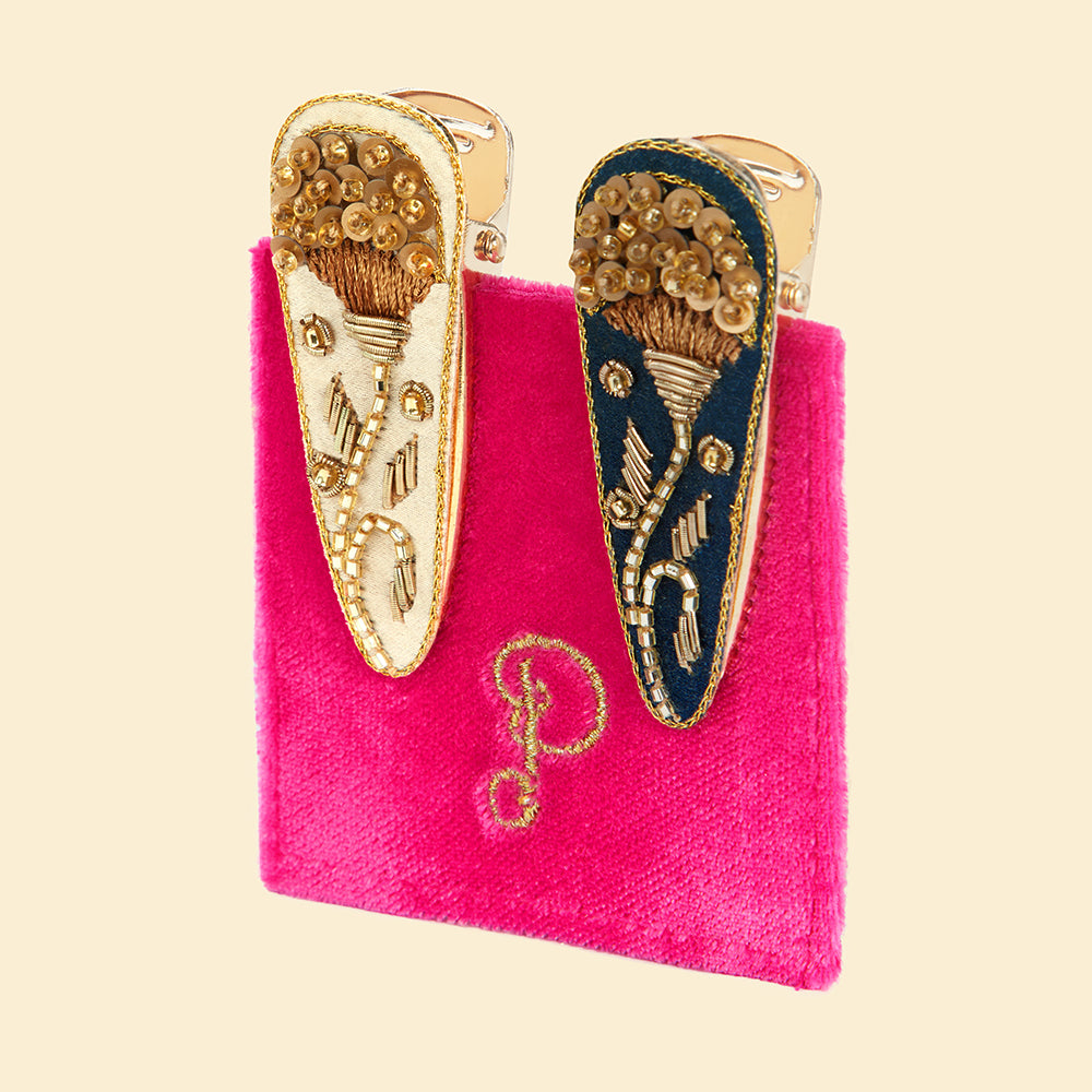 Ladies Jewelled Hair Clips Pack of 2 Perfect Gift by Powder Design SS23
