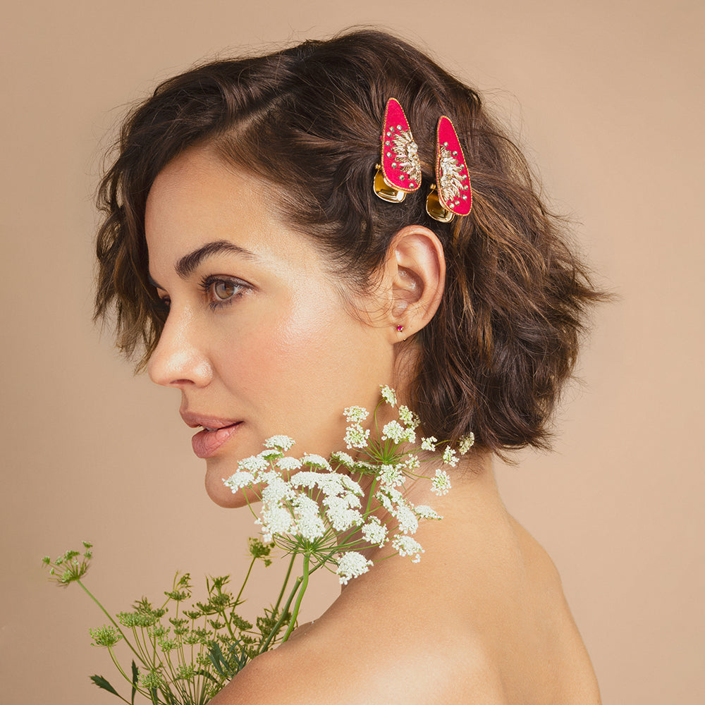 Ladies Jewelled Hair Clips Pack of 2 Perfect Gift by Powder Design SS23