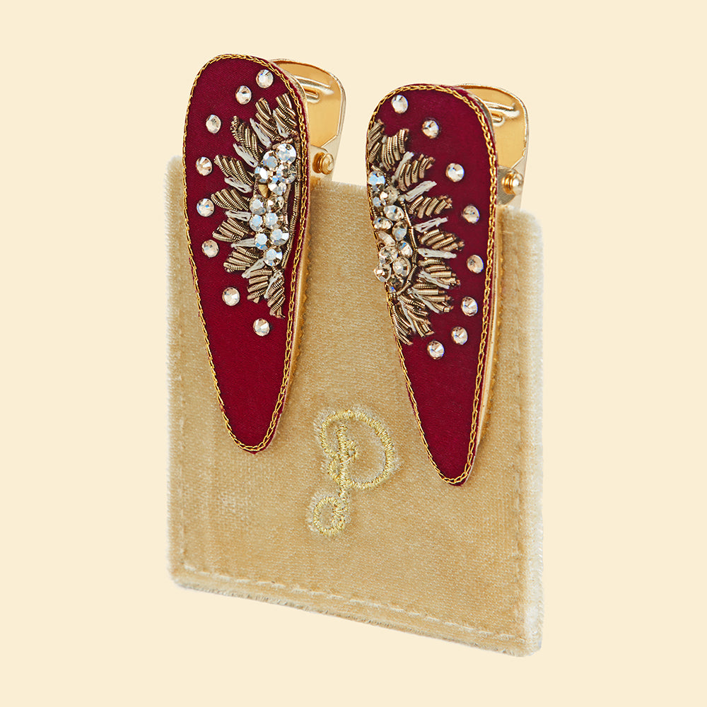 Ladies Jewelled Hair Clips Pack of 2 Perfect Gift by Powder Design SS23