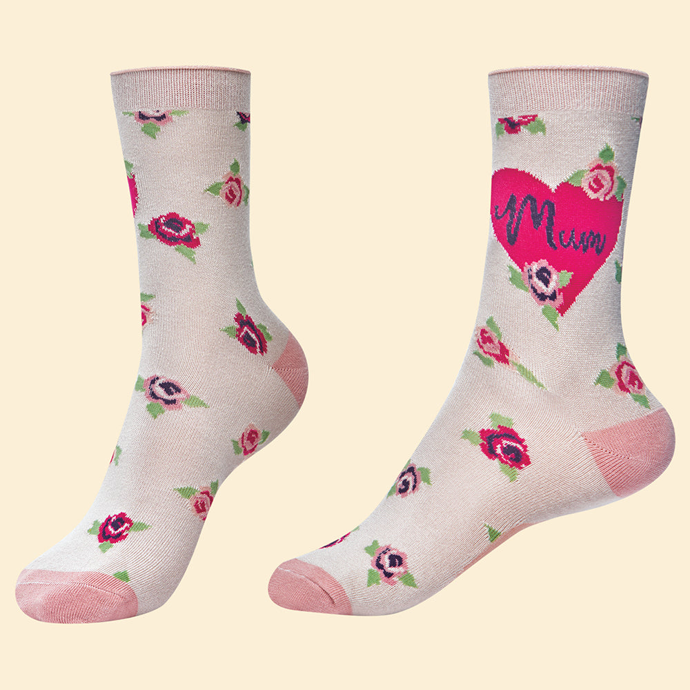 Ladies Bamboo Love My Mum Ankle Sock Perfect Gift By Powder SOC573
