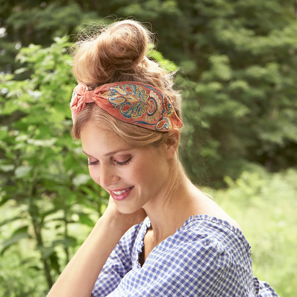 Ladies Velvet Embroidered Headbands Perfect Gift by Powder Design SS23
