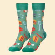 Men's Bamboo Ankle Socks BBQ Perfect Men's Gift by Powder Design