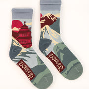 Men's Bamboo Ankle Socks Ancient Temple Perfect Gift by Powder Design MSOC91