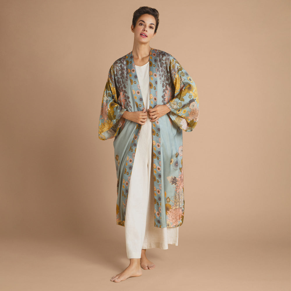 Ladies Long Kimono Gown Perfect Gift By Powder Design SS23