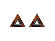 Ladies Pierced Earrings CONSTANCE Triangle Resin Earrings Jewellery Gift by Big Metal London