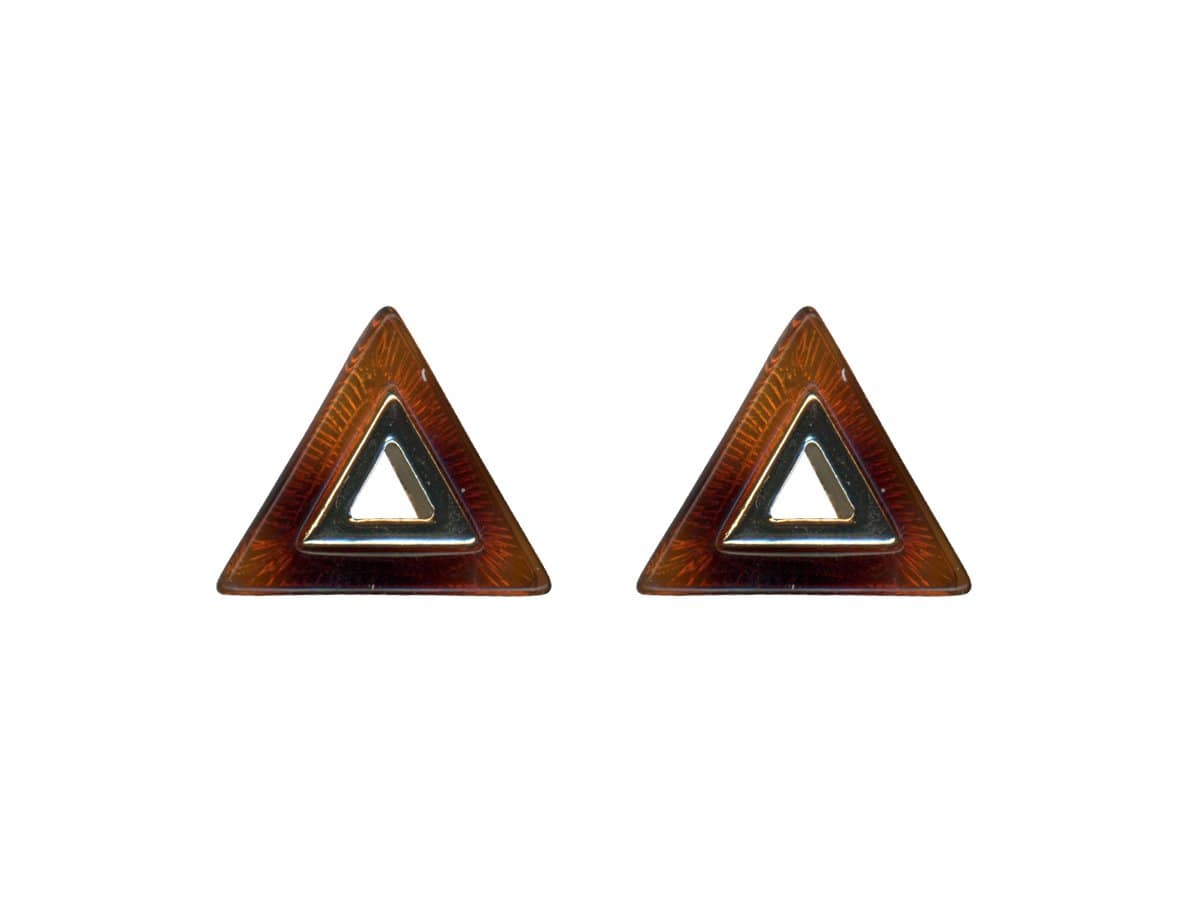 Ladies Pierced Earrings CONSTANCE Triangle Resin Earrings Jewellery Gift by Big Metal London