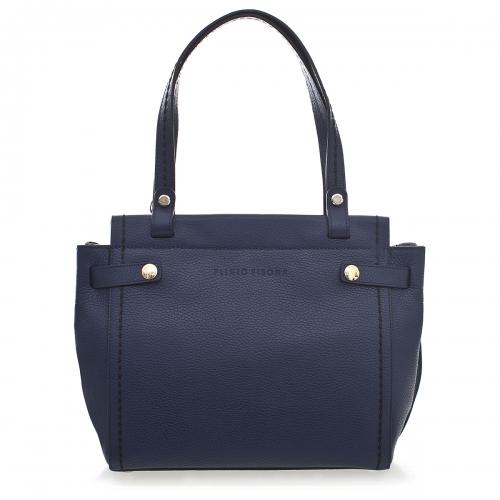 Plinio Visona Rosalia Luxury Leather Handbag in Blue