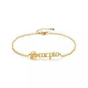 Ladies Zodiac Star Sign Gold Plated Bracelet Jewellery Gift Last True Angel