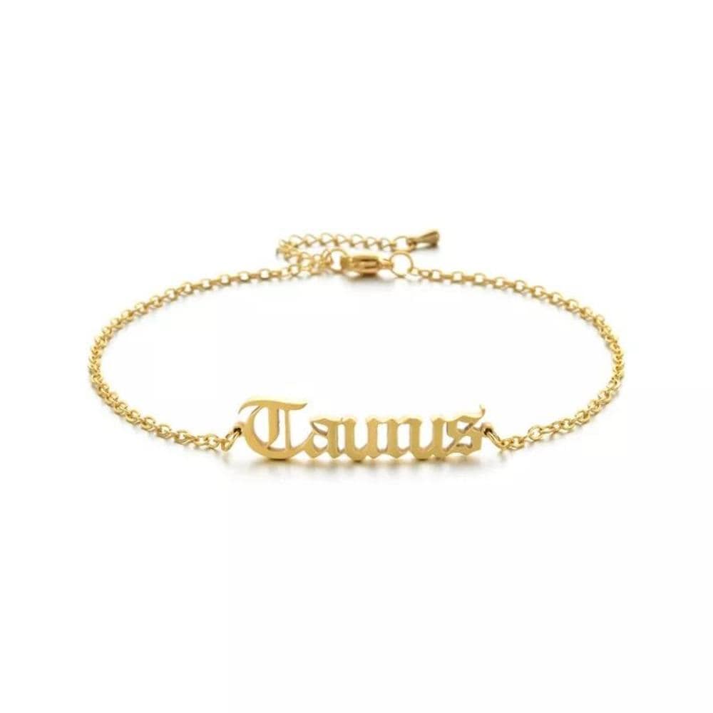 Ladies Zodiac Star Sign Gold Plated Bracelet Jewellery Gift Last True Angel