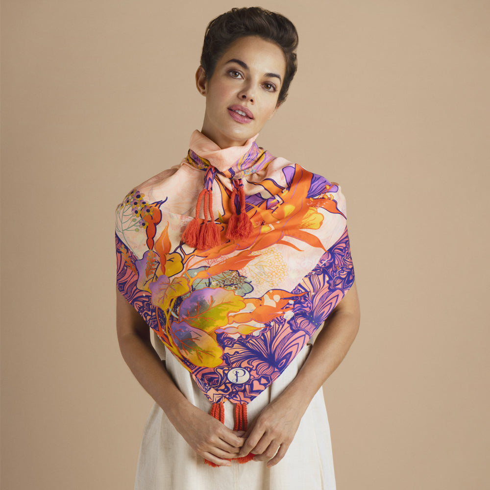 Ladies Silk Scarves Perfect Gift By Powder