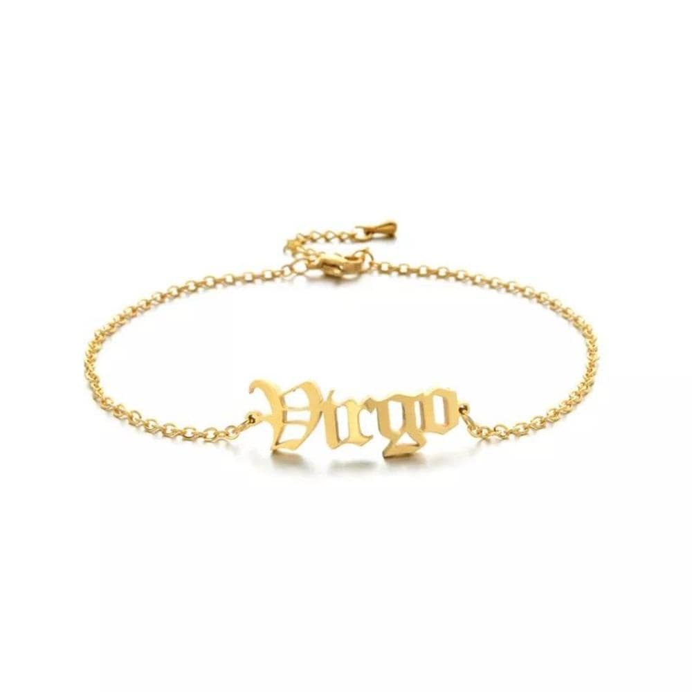 Ladies Zodiac Star Sign Gold Plated Bracelet Jewellery Gift Last True Angel