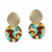 Ladies Earrings SARAH Two Tone  Pattern Perfect Gift by Big Metal London