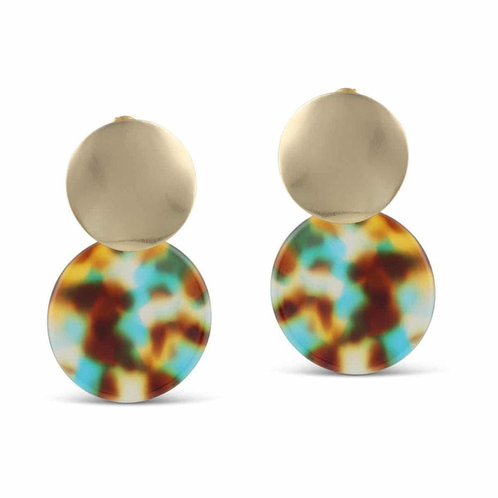 Ladies Earrings SARAH Two Tone  Pattern Perfect Gift by Big Metal London