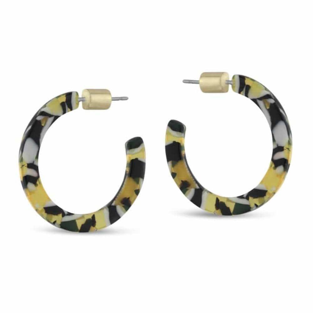 Ladies Earrings Tiny Hoop Resin ISLA for pierced ears Perfect Gift by Big Metal London